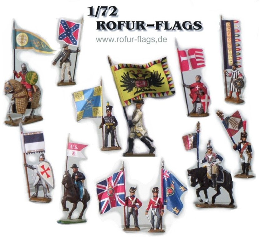 ROFUR-FLAGS Fahnen fr Modellfiguren im Mastab 1:72 von Rolf Fuhrmann