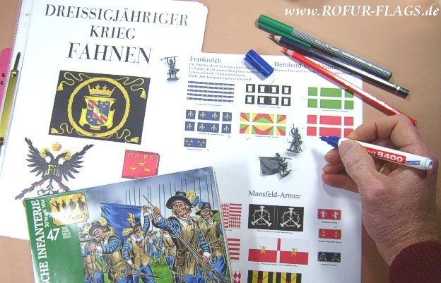 Rolf Fuhrmann 1/72 ROFUR-FLAGS: Serie Dreissigjhriger Krieg.